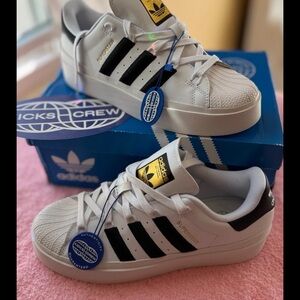 adidas (WMNS) Superstar Bonega Sneakers 'White-Black Platform Rare Exclusive